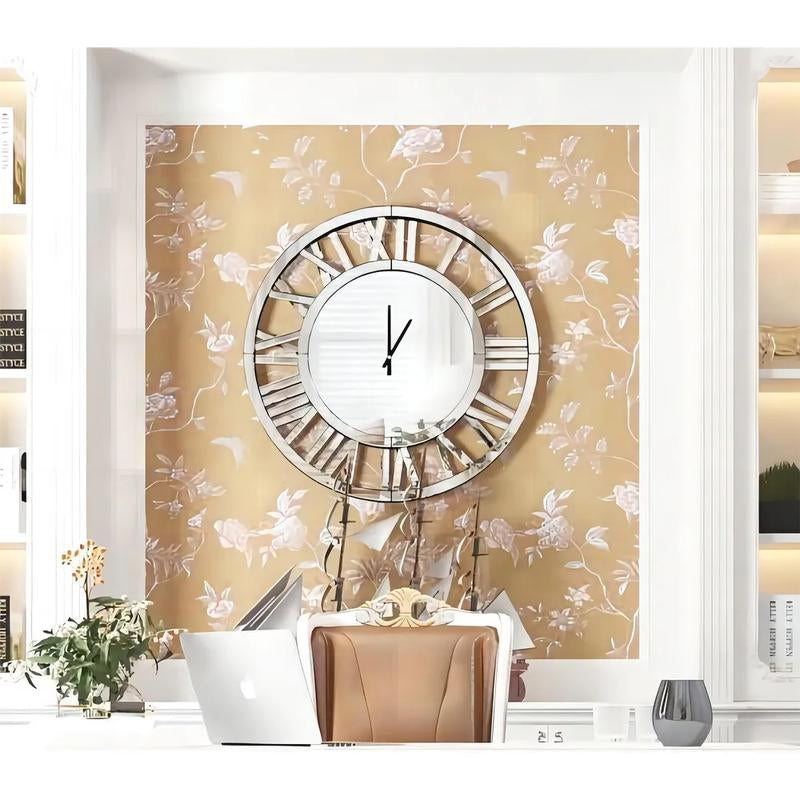 SHYFOY round Wall Clock- Modern Clocks Mirrored Wall Decor