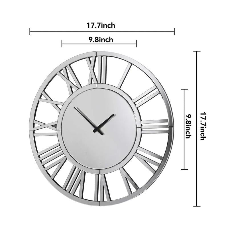 SHYFOY round Wall Clock- Modern Clocks Mirrored Wall Decor