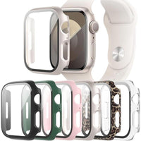 6-Pack Iwatch 40Mm Case – Ultra-Thin Hard PC Full Protective Bumper with Tempered Glass Screen Protector – Compatible with Apple Watch Series SE (2Nd Gen), 6, 5, 4 – Durable Face Cover for Everyday Use Protection Wearable