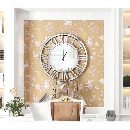SHYFOY round Wall Clock- Modern Clocks Mirrored Wall Decor