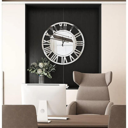 SHYFOY round Wall Clock- Modern Clocks Mirrored Wall Decor