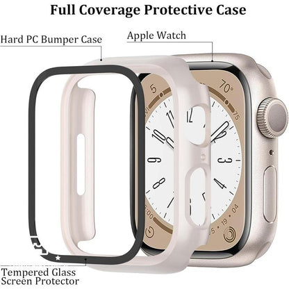 6-Pack Iwatch 40Mm Case – Ultra-Thin Hard PC Full Protective Bumper with Tempered Glass Screen Protector – Compatible with Apple Watch Series SE (2Nd Gen), 6, 5, 4 – Durable Face Cover for Everyday Use Protection Wearable