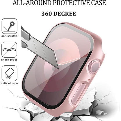 6-Pack Iwatch 40Mm Case – Ultra-Thin Hard PC Full Protective Bumper with Tempered Glass Screen Protector – Compatible with Apple Watch Series SE (2Nd Gen), 6, 5, 4 – Durable Face Cover for Everyday Use Protection Wearable