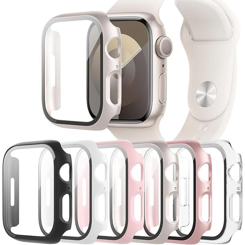6-Pack Iwatch 40Mm Case – Ultra-Thin Hard PC Full Protective Bumper with Tempered Glass Screen Protector – Compatible with Apple Watch Series SE (2Nd Gen), 6, 5, 4 – Durable Face Cover for Everyday Use Protection Wearable