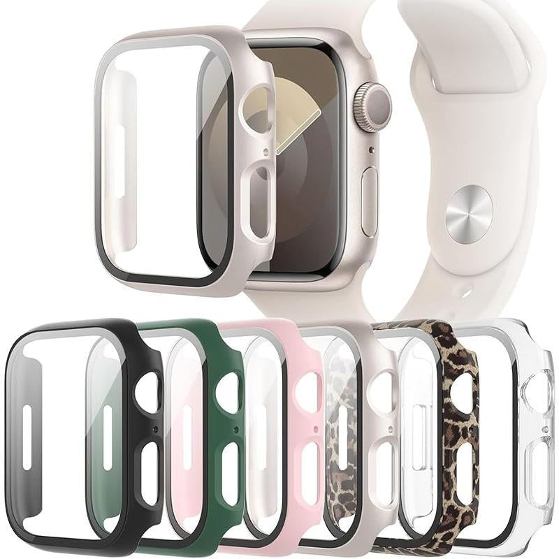 6-Pack Iwatch 40Mm Case – Ultra-Thin Hard PC Full Protective Bumper with Tempered Glass Screen Protector – Compatible with Apple Watch Series SE (2Nd Gen), 6, 5, 4 – Durable Face Cover for Everyday Use Protection Wearable