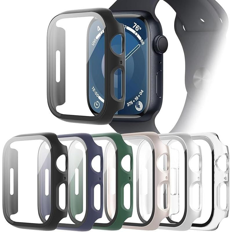 6-Pack Iwatch 40Mm Case – Ultra-Thin Hard PC Full Protective Bumper with Tempered Glass Screen Protector – Compatible with Apple Watch Series SE (2Nd Gen), 6, 5, 4 – Durable Face Cover for Everyday Use Protection Wearable
