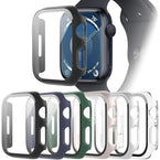 6-Pack Iwatch 40Mm Case – Ultra-Thin Hard PC Full Protective Bumper with Tempered Glass Screen Protector – Compatible with Apple Watch Series SE (2Nd Gen), 6, 5, 4 – Durable Face Cover for Everyday Use Protection Wearable