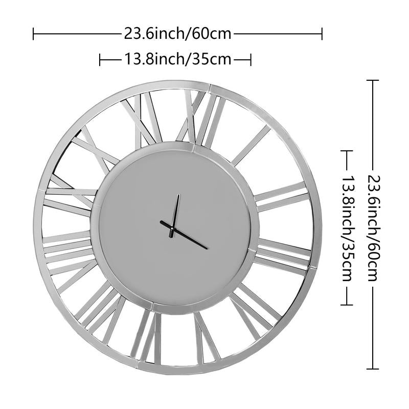 SHYFOY round Wall Clock- Modern Clocks Mirrored Wall Decor